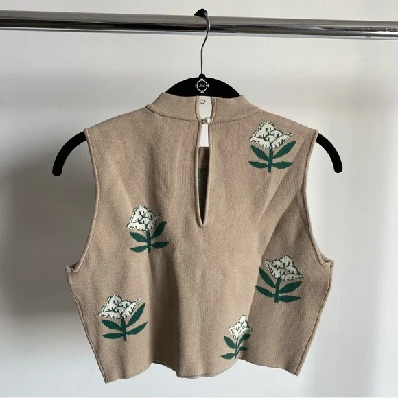 $155 NWT Rhode Jude Knit Top in Neutral Booti Sz Large - Picture 8 of 14